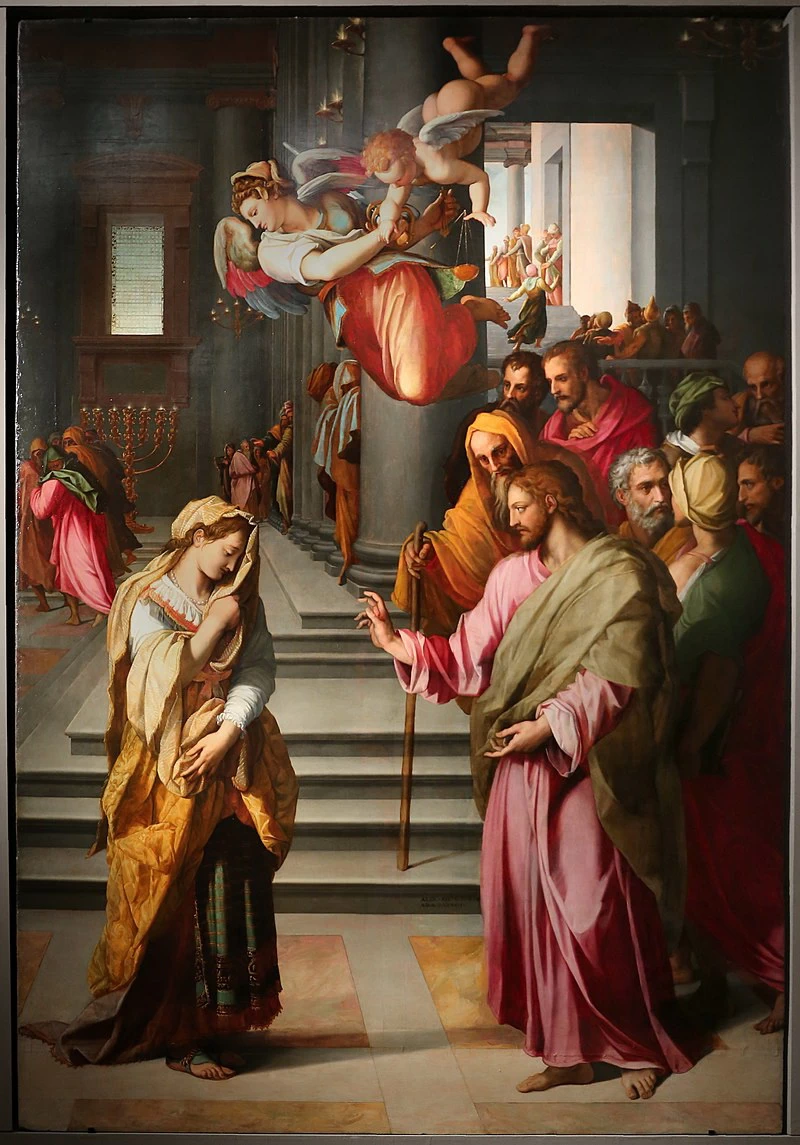 30-Cristo e l'adultera - chiesa di Santo Spirito, Oltrarno, Firenze